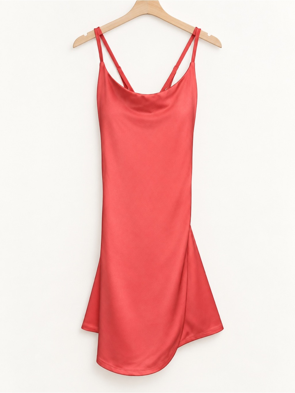 HALARA Coral Cowl Slip Dress Halara Coral 2-in-1 Cowl Neck Active Dress M